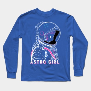 Astro girl - A cute astronaut Long Sleeve T-Shirt